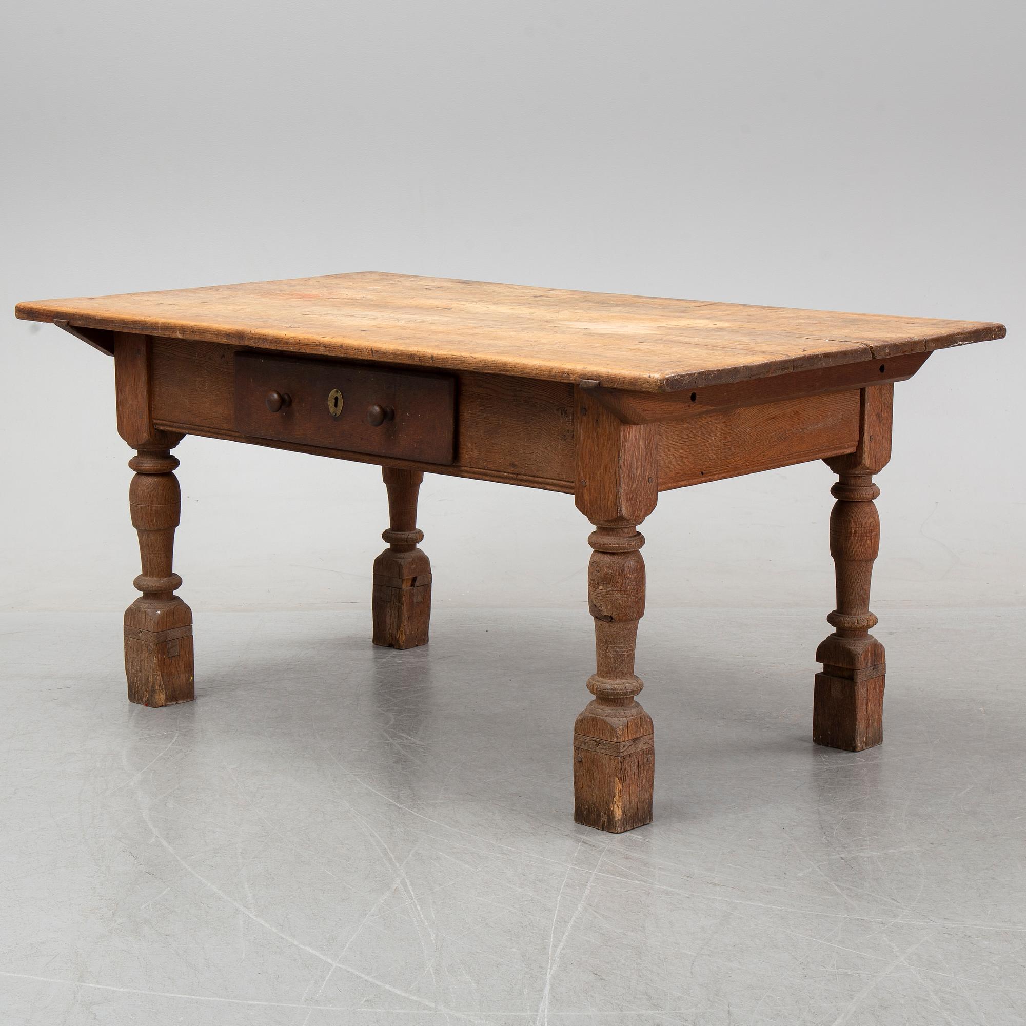 A Swedish baroque-style table, 19th century.