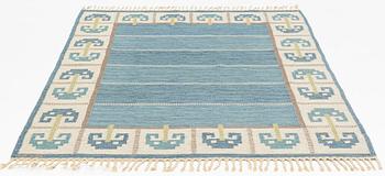 Anna-Greta Sjöqvist, a flat weave carpet, signed AGS, 215 x 167 cm.