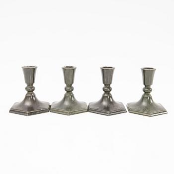 Just Andersen, Candle holders, 4 pcs, Denmark, first half of the 20th century.
