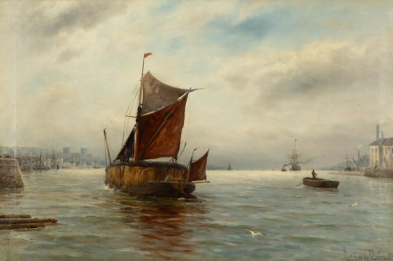 Gustave de Breanski, In the harbour.