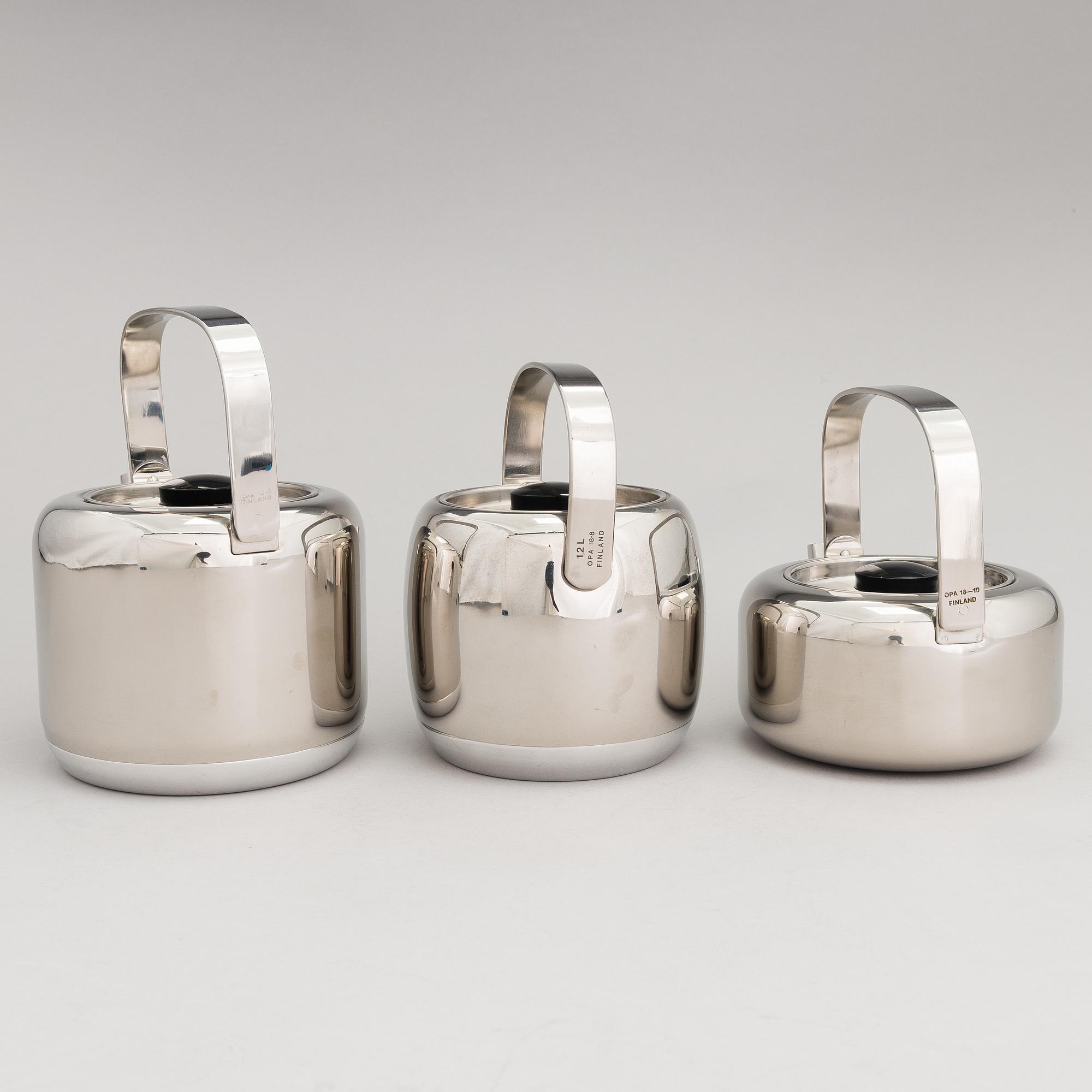 TIMO SARPANEVA, 5-piece stainless steel serving dishes for Opa Ltd.