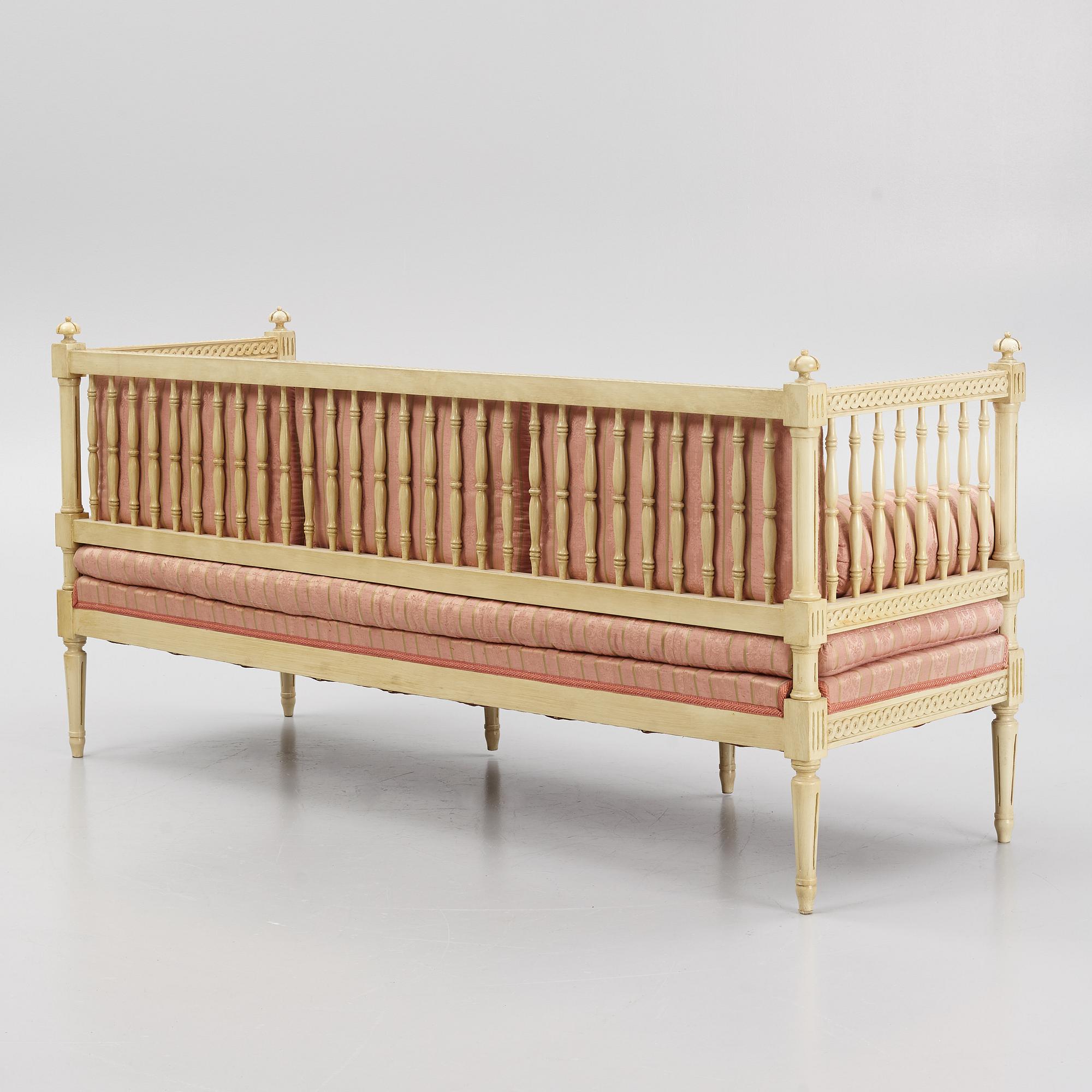 Soffa, gustaviansk stil, 1800-tal.