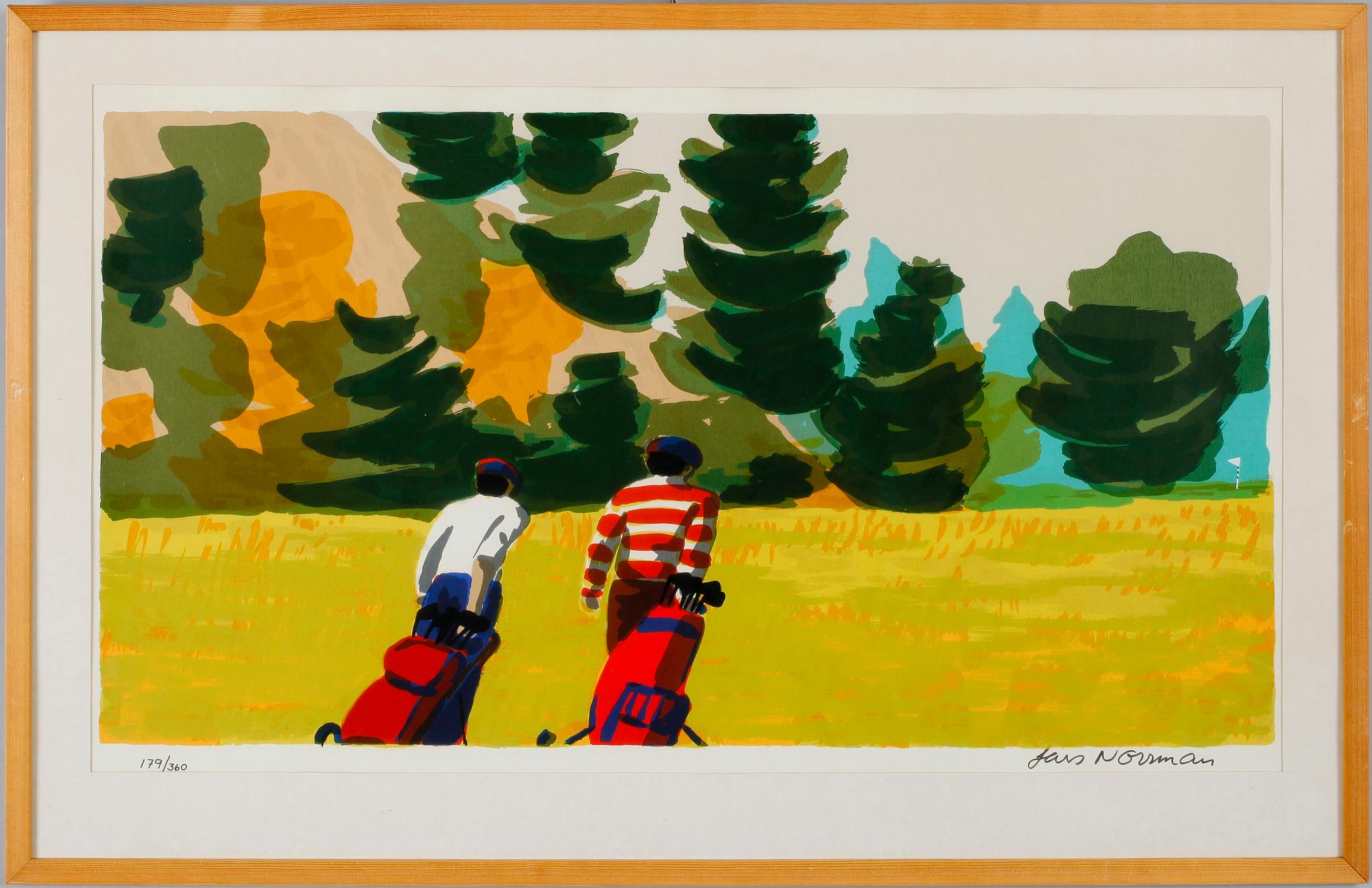 LARS NORRMAN, svit om 5 st, färglitografier, sign, numr bla 179/360.