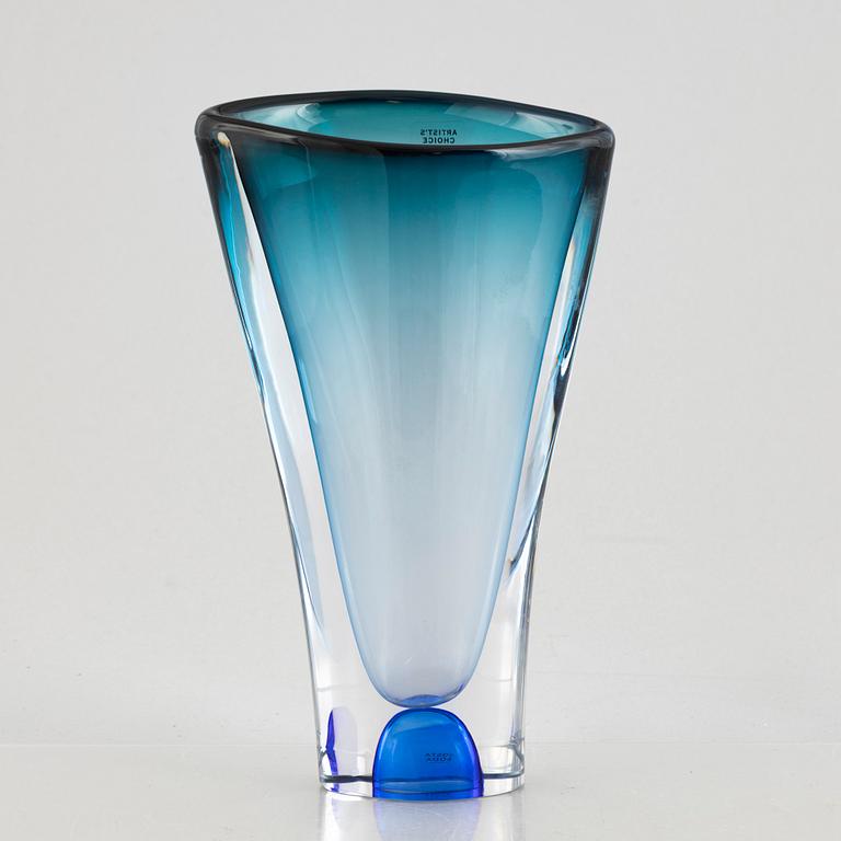 Göran Wärff, a glass vase and a bowl, 'Vision', Kosta Boda.