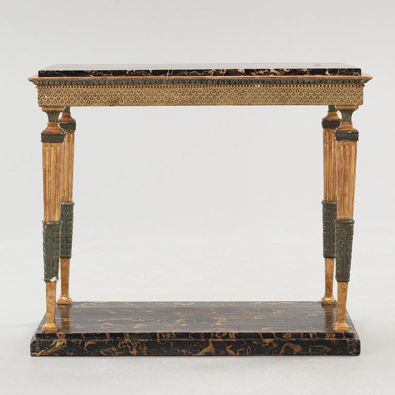 KONSOLBORD. Sengustaviansk, omkring år 1800.