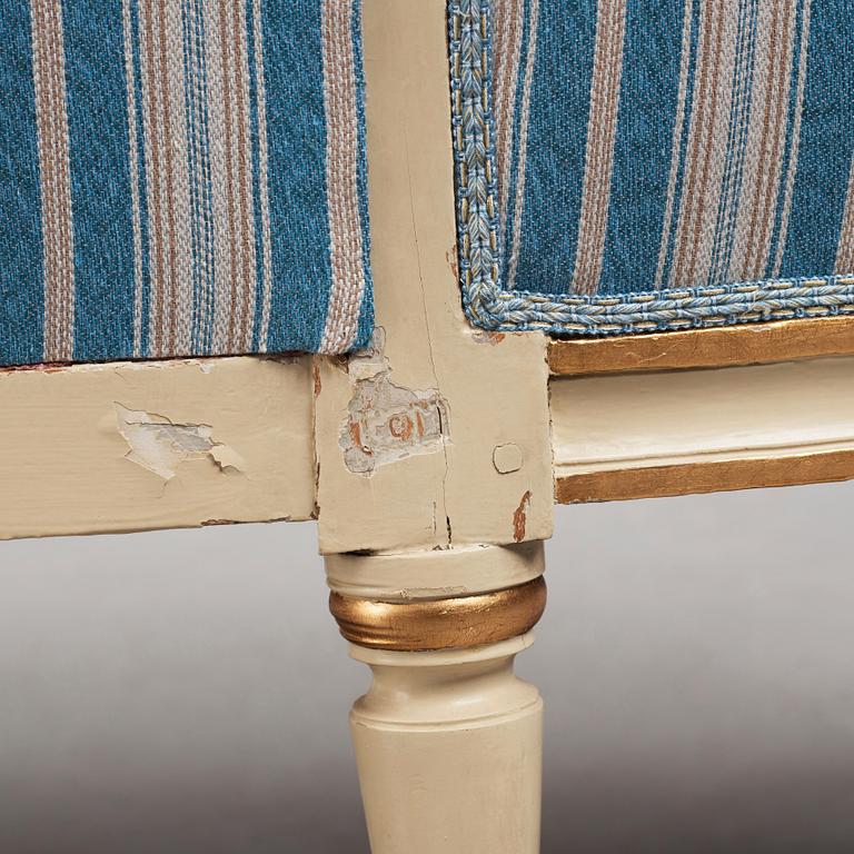 SOFFA, av Erik Öhrmark (mästare i Stockholm 1777-1813), 1780-tal, Gustaviansk.