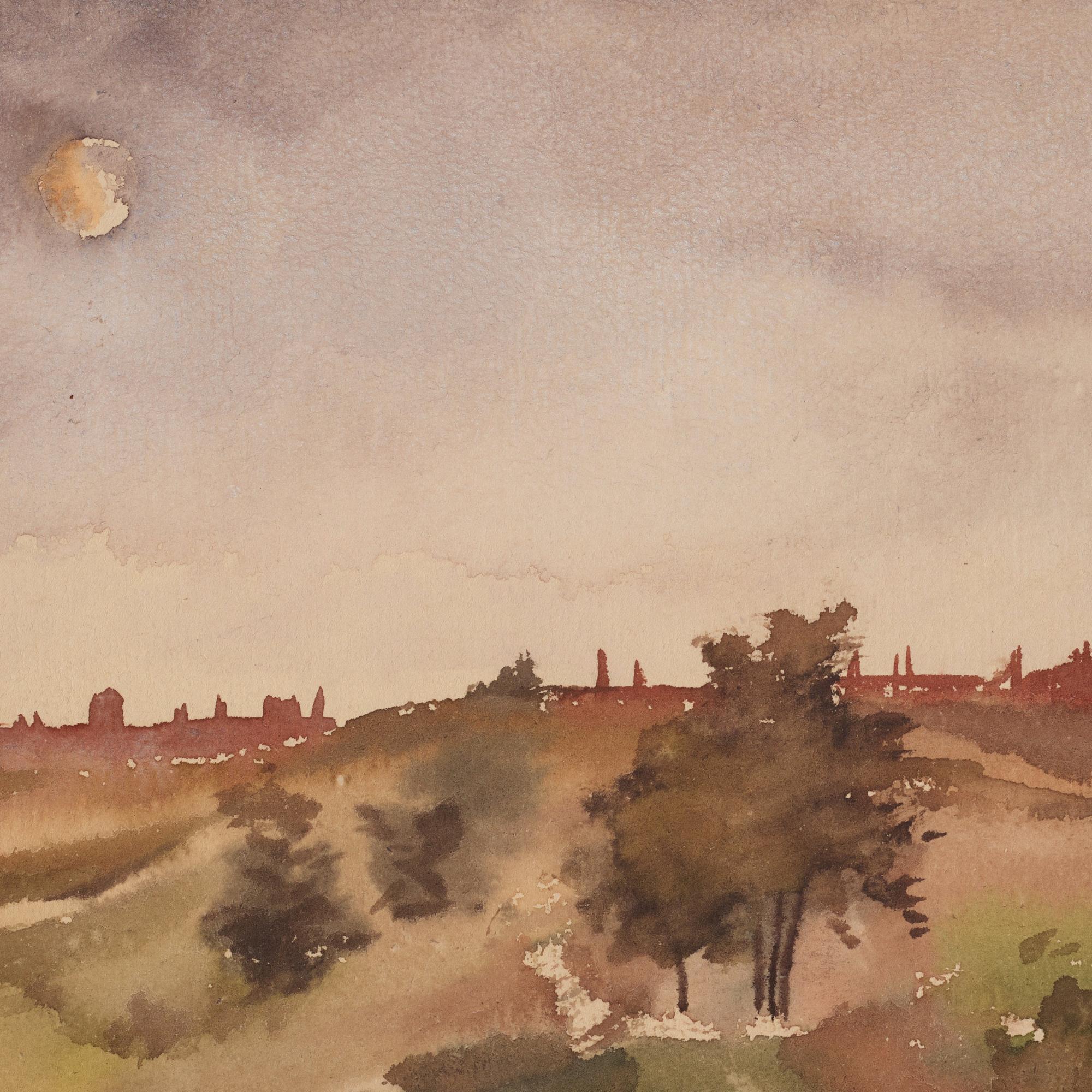 Lotte Laserstein, Landscape with city in the background.
