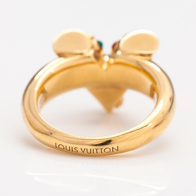 Louis Vuitton, "Essential V Planète" ring. Märkt Italy.