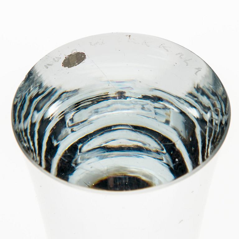 LJUSSTAKAR, ett par, glas, signerade Tapio Wirkkala 3412. Iittala.