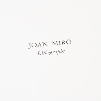 BOK," Joan Miró Lithographe IV 1969-1972", Nicolas and Elena Calas, Maeght Éditeur, Paris 1981, numrerad 1522/4000.