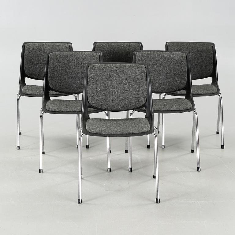 Six "R-48" chairs by Bendt Winge, Norway, second half of the 20th century.