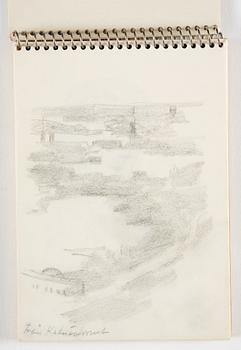 Lotte Laserstein, 4 skissböcker med blyertsteckningar.