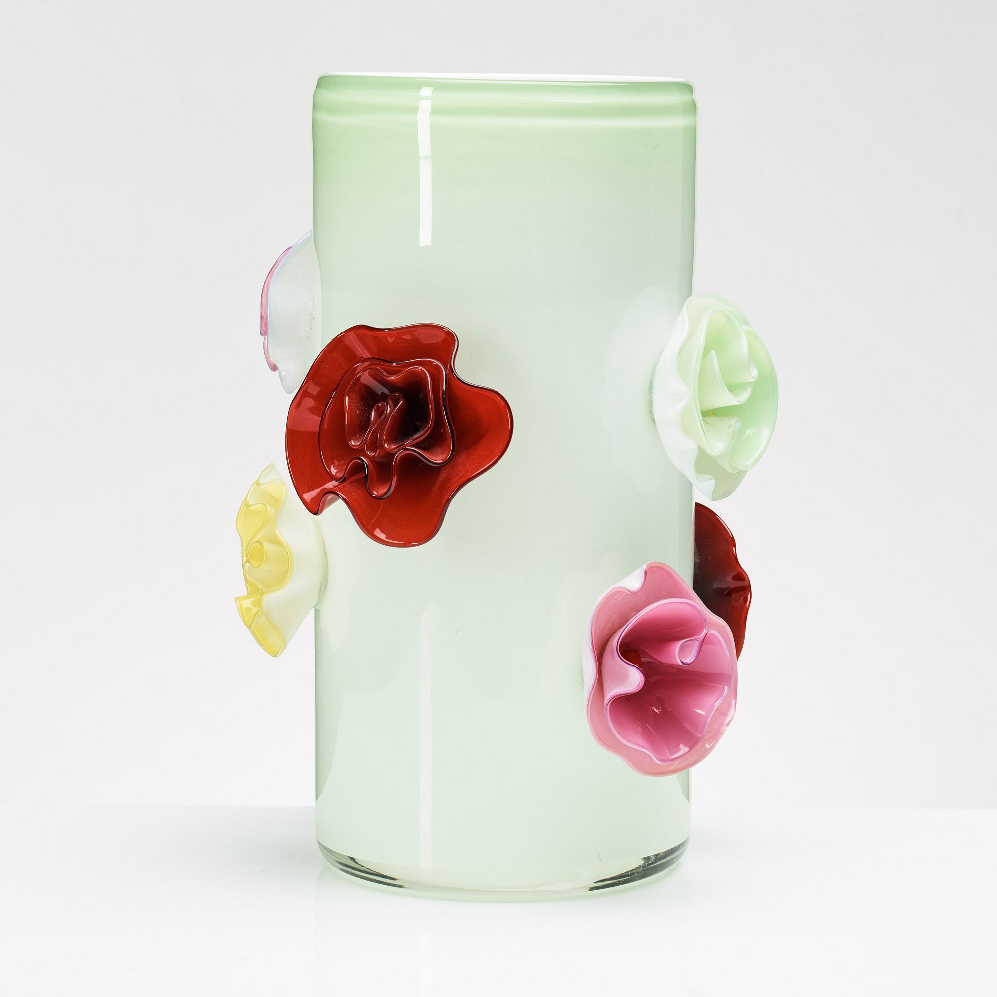 Ulla Forsell, a "Flowers forever", nr 1, glass vase, Stockholm 2008.