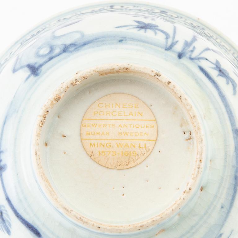 Skål  Kina Mingdynastin, Wanli (1572-1622) porslin.