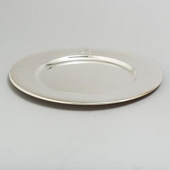 GAB, undertallrikar 22 st, silver, Stockholm 1937-1960.