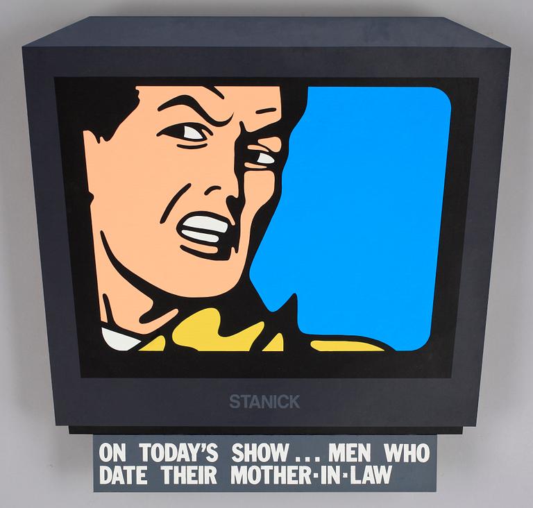 PETER STANICK, akryl på pannå, signerad Peter Stanick a tergo.