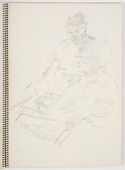 Lotte Laserstein, Skissblock med 23 teckningar varav 3 signerade.