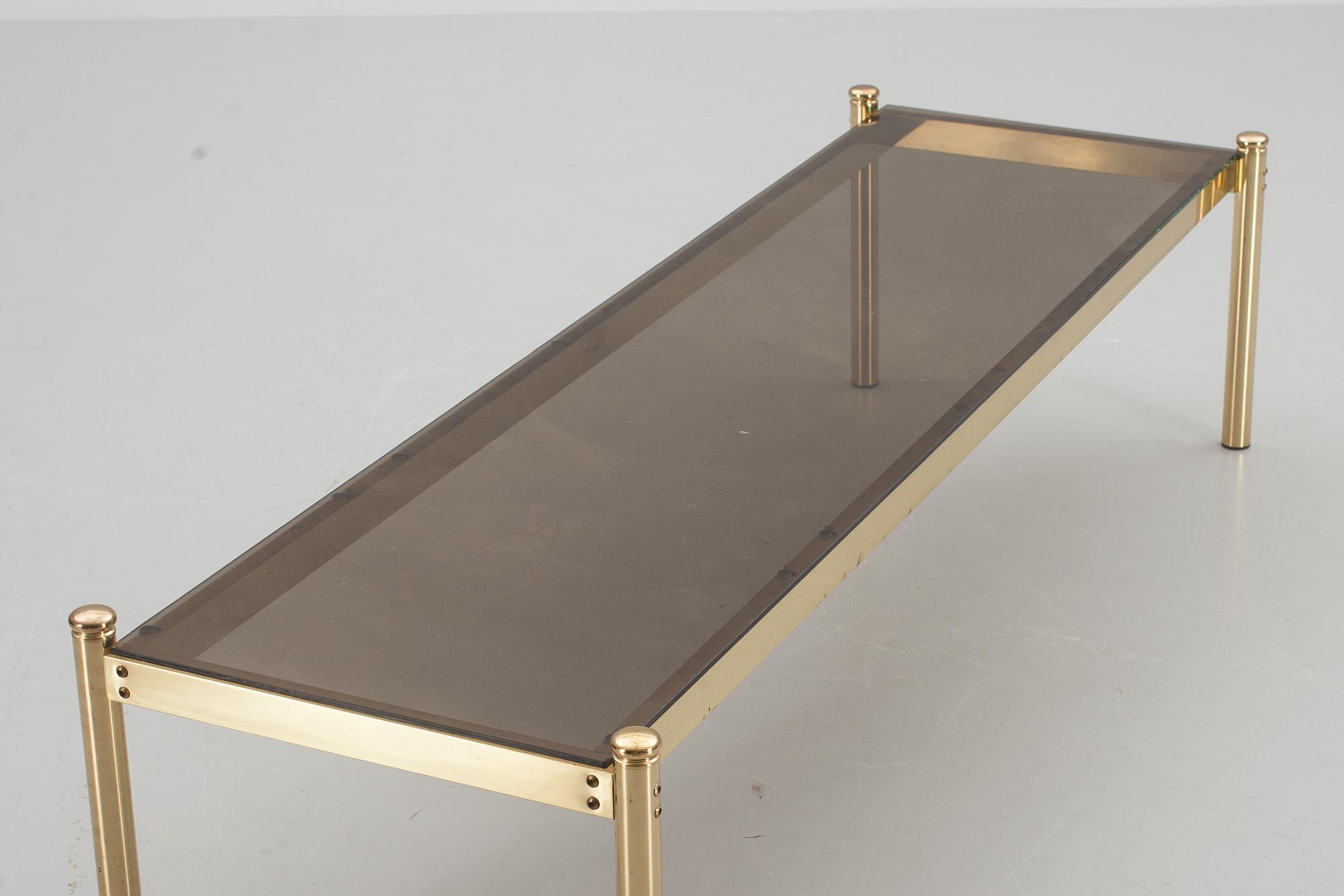 SIDOBORD, mässing och plexi, 70-tal.