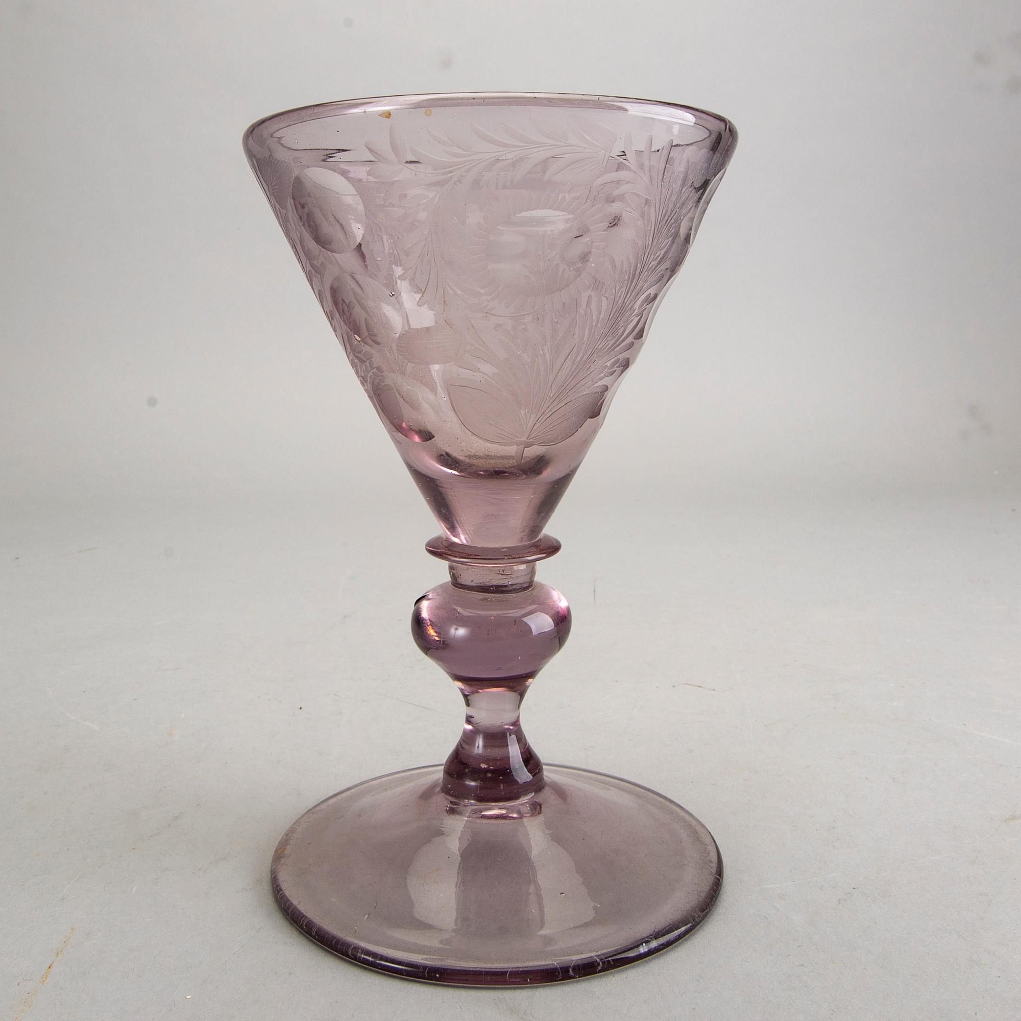 An 18th century probably German glass cup.