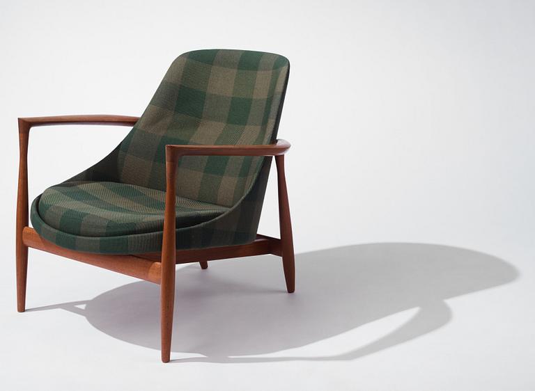 Ib Kofod-Larsen, an "Elisabeth" teak armchair, model "U 65", master carpenter Christensen & Larsen, Denmark 1950s-60s.