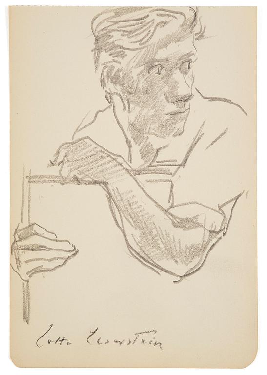 Lotte Laserstein, Gottfried Meyer (elev til Lotte) i profil.