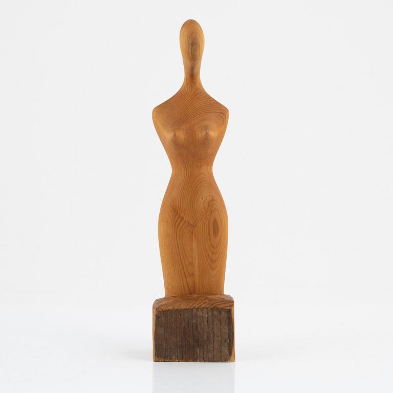 Johnny Mattsson, a pine sculpture, signed.