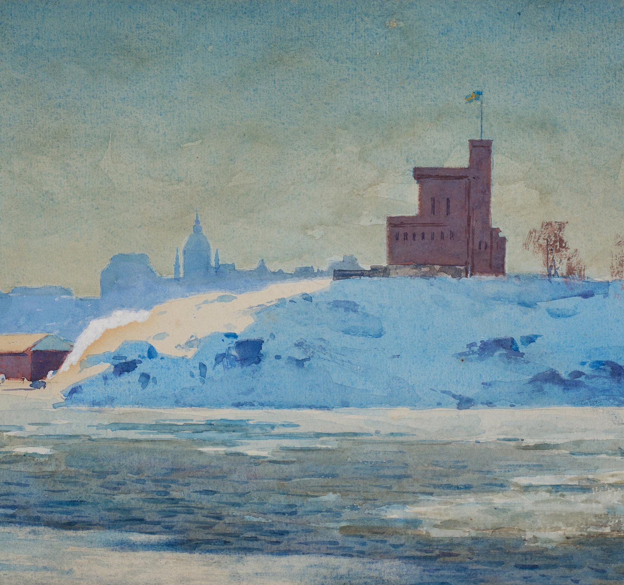 Hjalmar Falk, "Kastellholmen i vintersol".