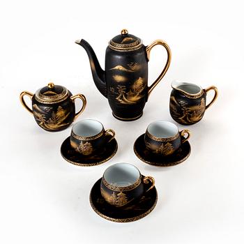 A six pcs Japanese porcelain coffee service first half of 20th century/mid.