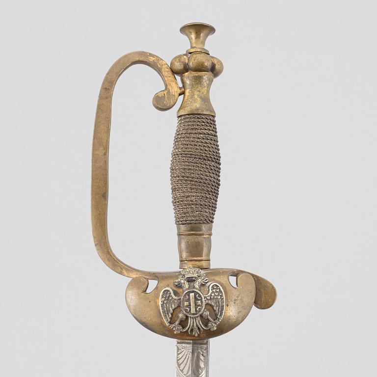 Sword, Serbian, for an officer, from around the year 1900,.