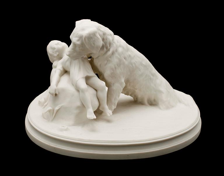 FIGURIN, parian, "Lifräddaren", Gustafsberg.