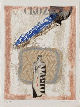 JAMES COIGNARD, 3 st carborundumetsning i mapp, 1981, signerade och numrerade XIII/XV.