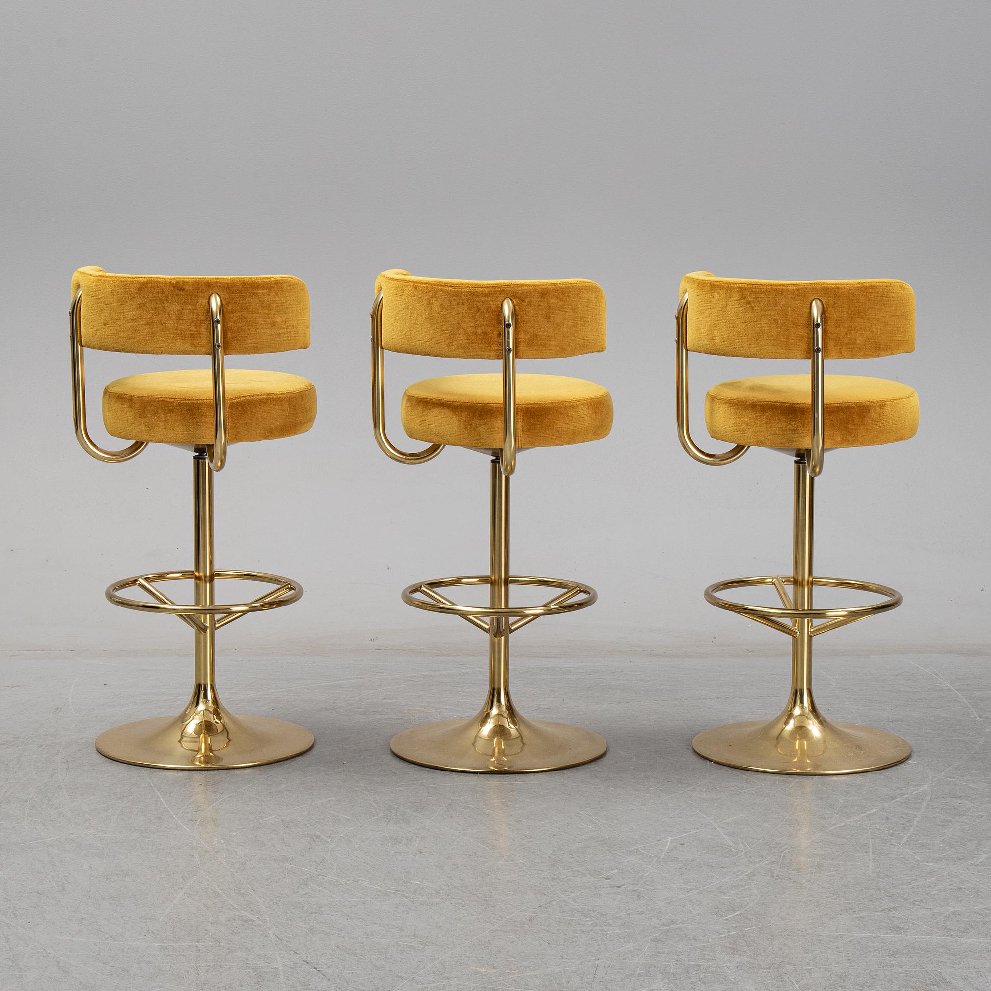 Three barstools, Johansson Design.