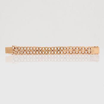ARMBAND, guld 18K, otydliga svenska stämplar, 1900-tal. Totalt ca 83 gram.