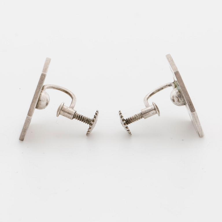 WIWEN NILSSON, örhängen, silver, ett par, Lund 1966,