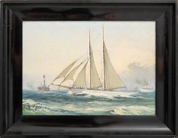 Okänd konstnär 1800/1900-tal, Kejsar Wilhelm II:s lustjakt Iduna.