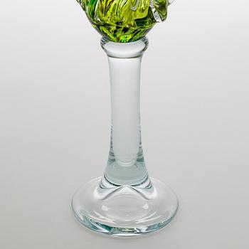 Alma Jantunen, glasskulptur, signerad Alma Jantunen 2006.