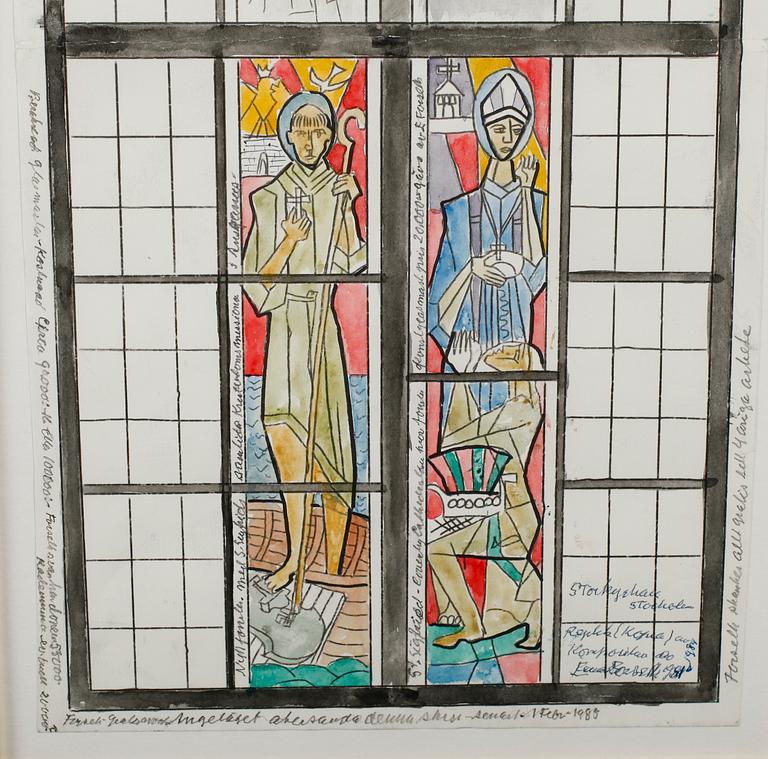 EINAR FORSETH, blandteknik, signerad.