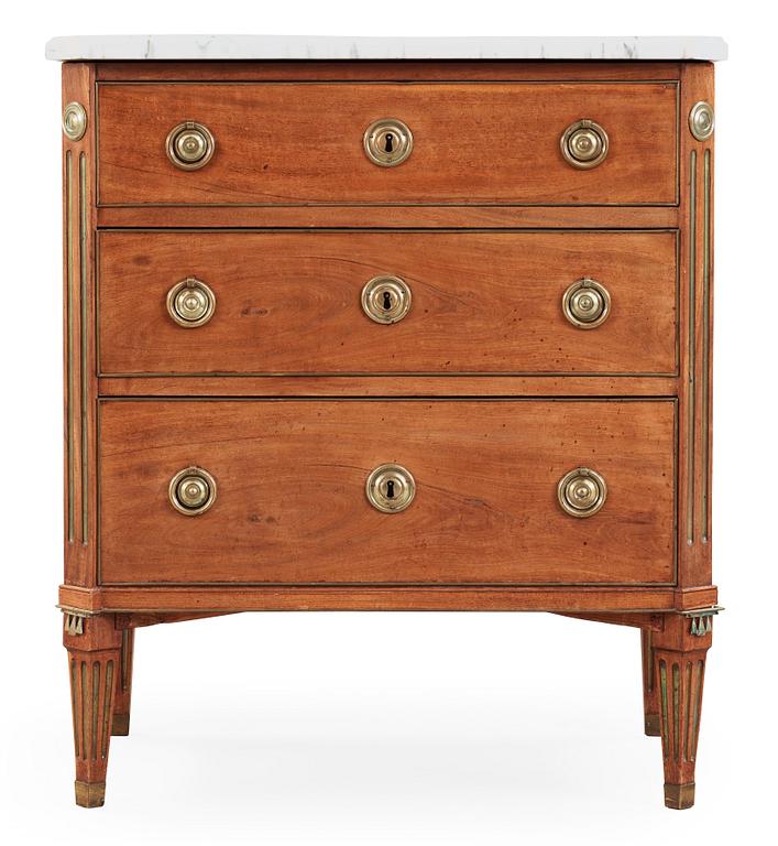 A late Gustavian commode dated 1785 by A. Scherling, master 1771.