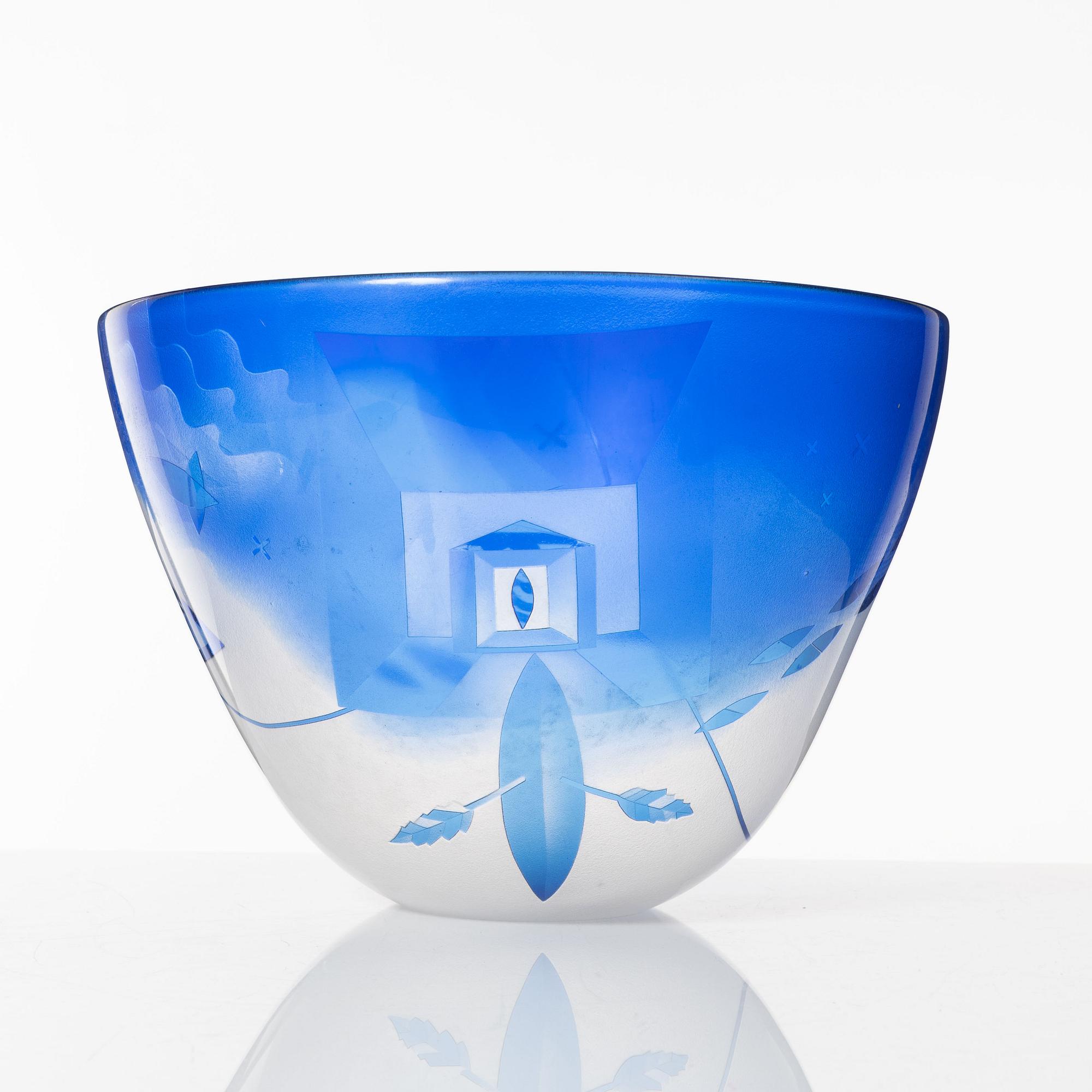 Bertil Vallien, a unique glass bowl, Kosta Boda.