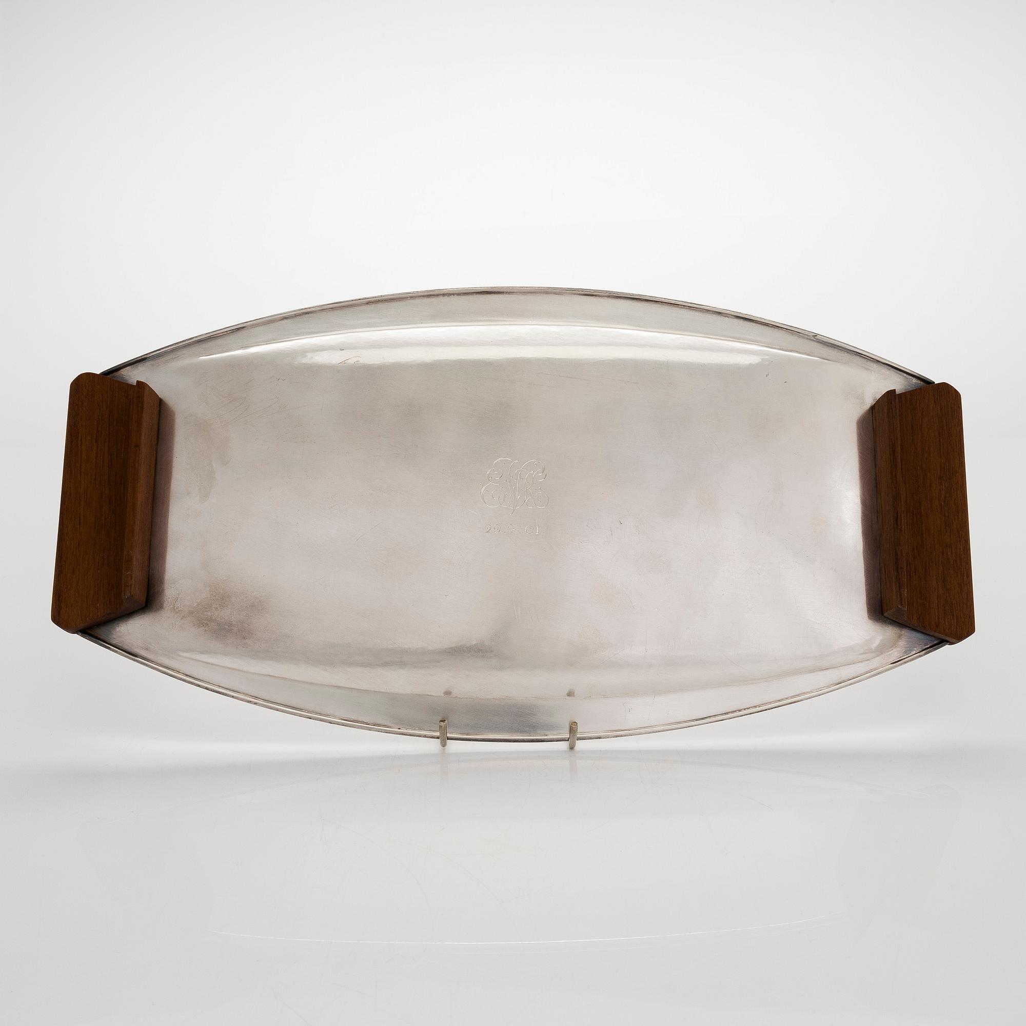 Tapio Wirkkala, bricka, silver, TW 225, Kultakeskus, Tavastehus 1960.