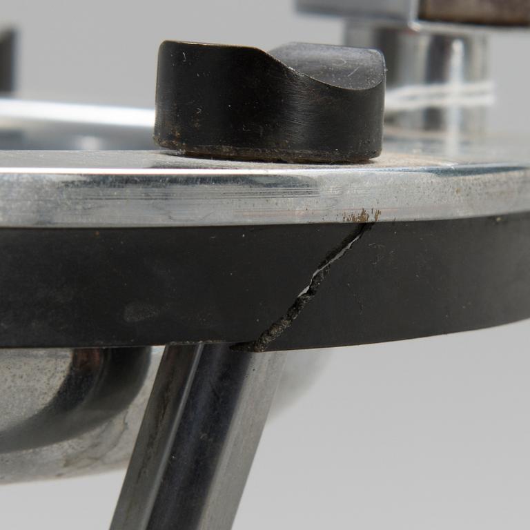 An Art Deco pedestal ashtray, presumably Demeyere, Belgium 1930s.