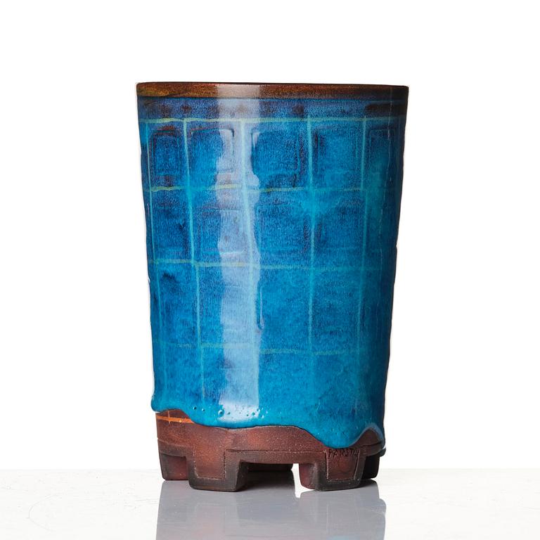 Wilhelm Kåge, Wilhelm Kåge, a "Farsta" stoneware vase, Gustavsberg Studio, signed and dated 1948.