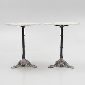 A pair of café tables, 20thcentury.