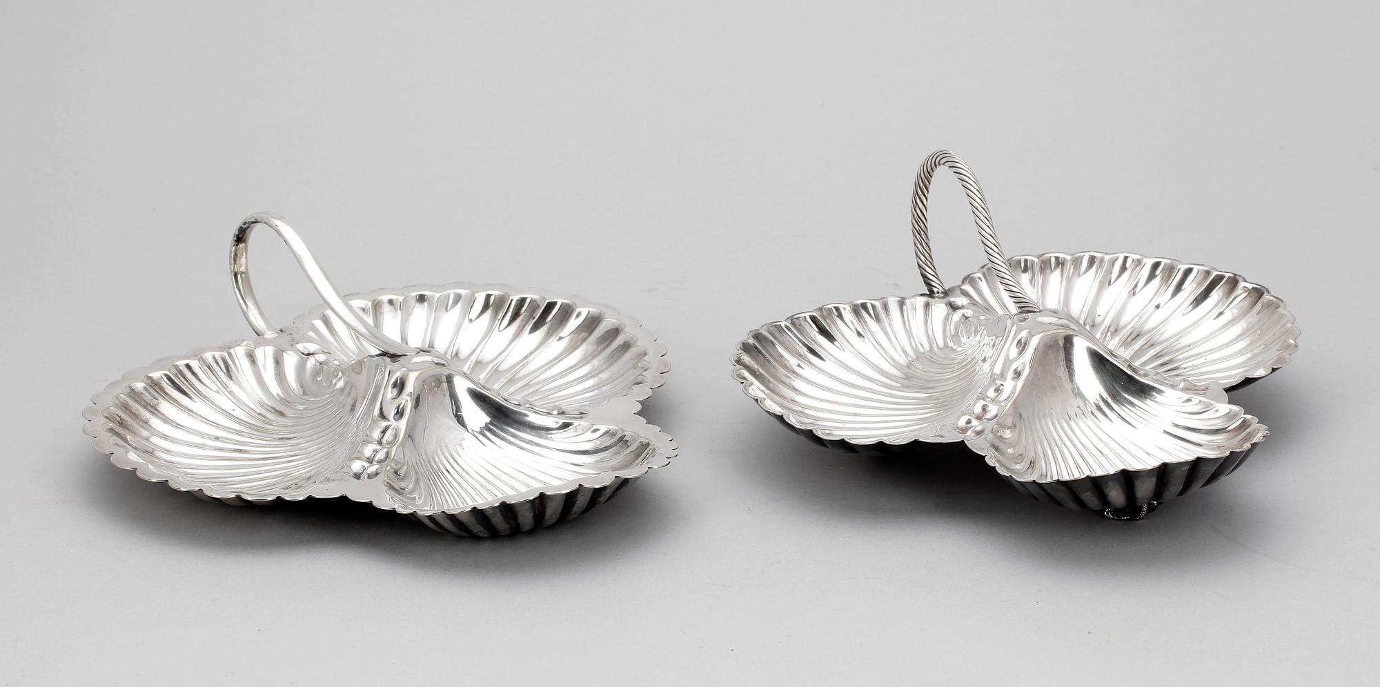 UPPLÄGGNINGSFAT, 2 st, pläter, Leicster, England omkring sekelskiftet 1900 resp tidigt 1900-tal.