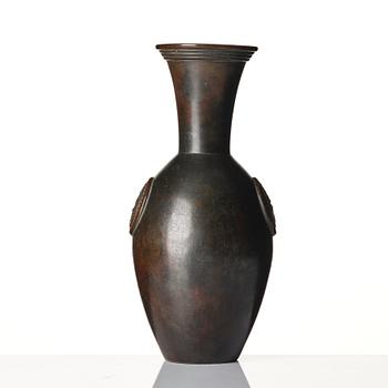 A copper alloy vase, circa 1900.