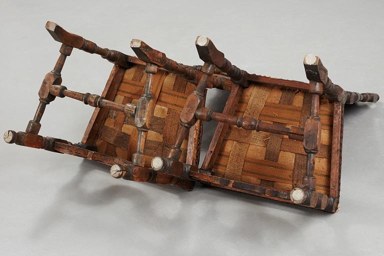 A pair of 18th century Baroque chairs.