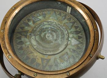 SKEPPSKOMPASS, mässing, 1900-talets första kvartal.