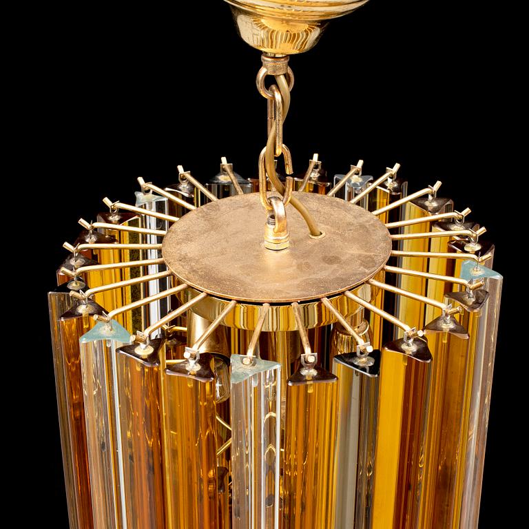 A late 20th cenutry glass ceiling light from Venini.