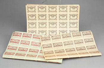 SAMLING SEDLAR, Ryssland, sent 1800- tidigt 1900-tal.