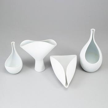 Four bowls/vases by Stig Lindberg for Gustavsberg.